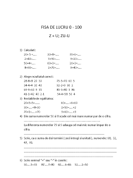 Operatii cu numere naturale 2. 0 Fisa De Lucru 0