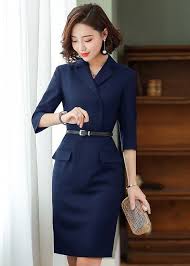 Business Clothing Businessattire In 2020 Blue Work Dress Professional Work Outfit Dresses For Work