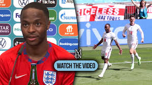 Raheem sterling (england) right footed shot from the centre of the box to the centre of the goal. Man City Player Raheem Sterling Reacts To Winning Goal In England Win Vs Croatia Manchester Evening News