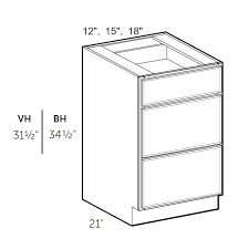 The drawer fronts of shaker cabinets can also differ. Shaker Espresso 18 3 Drawer Desk Base Cabinet