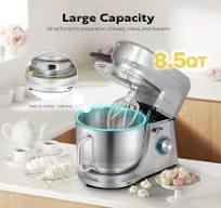 VIVOHOME 8.5 Qt. 10-Speed 6 in 1-Multifunctional Stand Mixer in Silver  wal-VH1249US