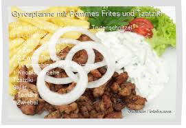 Gyrospfanne Mit Pommes Frites Und Tzatziki Rezept Rezept Tzatziki Rezept Rezepte Pommes Frites