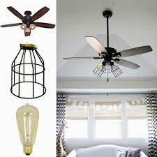 How to buy best fan ceiling cover. Diy Cage Light Ceiling Fan Ceiling Fan Light Cover Diy Ceiling Ceiling Fan Makeover
