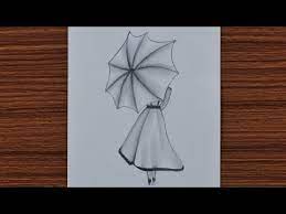 2020 popular 1 trends in education & office supplies, home & garden, cellphones & telecommunications, women's clothing with draw pencil simple and 1. Easy Pencil Drawing For Beginners A Girl With Umbrella Step By Step Youtube