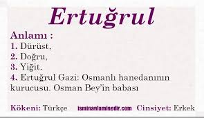 Ertugrul Isminin Anlami 2020 Ozlu Sozler Cinsiyet Kitap