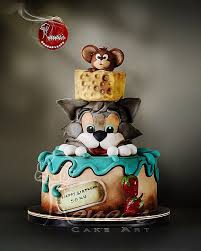 Tom Jerry Cake By Purbaja B Chakraborty By Purbaja B Chakraborty Tom And Jerry Cake Crazy Cakes Cake Decorating