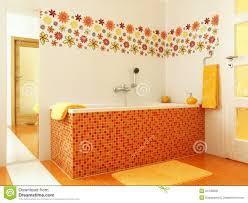 Modern Bathroom In Orange Color Bathroom Colors Bathrooms Remodel Kid Bathroom Decor