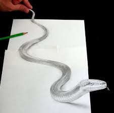 Comment Dessiner En 3d Apprendre A Dessiner Des Animaux En Trompe L œil Dessin Serpent Dessin 3d Art De Crayon De Couleur