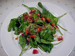 Boiled fingerling potatoes are served with spinach, mint leaves, and salmon in this hearty salad recipe that's apt for lunch or dinner. Alf Cooks Vegetarian Baby Spinach Salad With Dry Miso And Lime Dressing