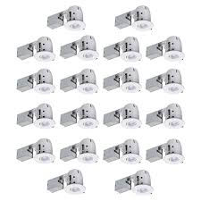 Shop 4 Swivel Round Trim Recessed Lighting Kit 20 Pack White Overstock 22884452