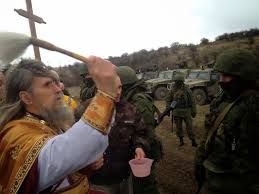 Image result for RUSSIAN PRIESTS SPRINKLING HOLY WATER ON TROOPS