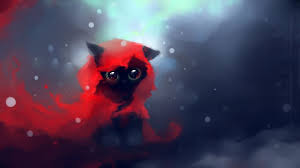 Black And Red Cat Red Cat By Apofiss Desktop Nexus Wallpapers Cat Artwork Cute Anime Wallpaper Cool Anime Wallpapers