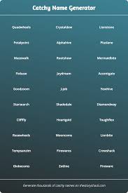 Looking for a web or mobile app development company? Catchy Name Generator 1000s Of Random Catchy Names