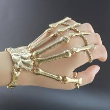 Skeleton Hand Finger Bone Bracelet Ring Skeleton Bone Hand Finger Bra Owame Finger Bracelets Hand Bracelet Hand Bracelet With Ring