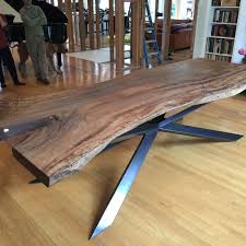 X Base Live Edge Table With Glass Insert Live Edge Wood Table Live Edge Furniture Live Edge Table