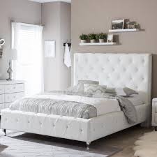 Headboard is thickly padded and tightly upholstered with leather. Weebluefish