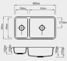 Once you have decided which type of sink you want, you need to measure carefully. Sinks Bowls Hanex Solid Surfaces