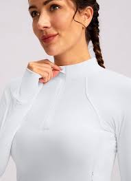 Amazon.com: Soothfeel Women's Long Sleeve Workout Tops Half Zip Yoga Gym  Shirts Cropped Athletic Running Jackets for Women with Pocket White XS :  Clothing, Shoes & Jewelry
