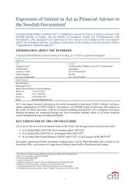 I marins regering ingår 19 ministrar. Expression Of Interest To Act As Financial Adviser To The Regeringen