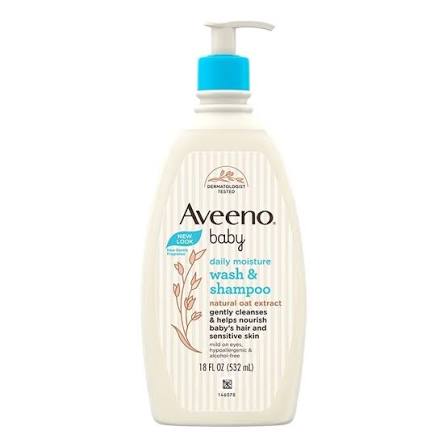 Aveeno Baby Daily Moisture Wash & Shampoo — Baby Head & Body Wash