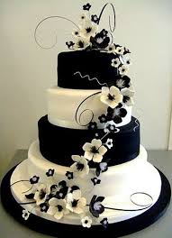 Pin By Kristel Guilloux On Cake Design Modern Wedding Cake Black And White Wedding Cake White Wedding Cakes
