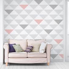 Mustertapete Fur Kinderzimmer No Yk65 Dreiecke Grau Weiss Rosa Vliestapete Breit Kinderzimmer Tapete Tapete Grau Tapeten