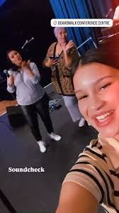 @jadeengelbrechtmusic @_andreafortuin @karinkortje Sound check done and  dusted. Ladies ready to sing in LAFAYE