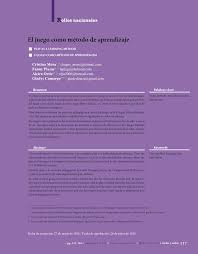 En la siguiente tabla se muestran los ejemplos de este tutorial de c, asociados a los contenidos que se enseñan en ellos: Pdf El Juego Como Metodo De Aprendizaje
