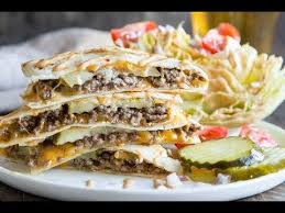 14 Cheeseburger Quesadillas Youtube Cheeseburger Recipes Easy Cheeseburger Quesadilla Healthy Receipes