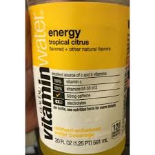 Calories In Water Beverage Energy Tropical Citrus From