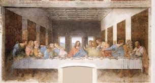 A laptop screen shows musical notes possibly encoded in leonardo da vinci's last supper. Leonardo Da Vinci S Last Supper 1495 1498