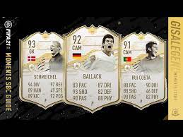 See their stats, skillmoves, celebrations, traits and more. Video Fifa 21 Icon Ballack Rui Costa Und Schmeichel Guide 92 91 93 Bewertet 110 000 70 000 Und 80 000 Pack Return