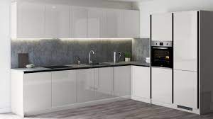 Consider ever surface to create your grey kitchen scheme, from walls to worktops and everything in between. Greenwich Gloss Dove Grey Handleless Kitchen Fitted Kitchens Howdens