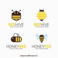 Flat Honey Logos Honey Logo Natural Logo Vector Logo