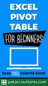 Excel Pivot Table Tutorial For Absolute Beginners Creating Your First Pivot Report 2 Of 2 Pakaccountants Com Pivot Table Excel Tutorials Excel For Beginners