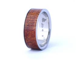 Wide Koa Wood Ring Jewel Of Paradise Fine Jewelry Sales Hanalei Kauai Wood Inlay Rings Koa Wood Ring Titanium Wedding Rings
