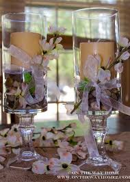 An easy tutorial for getting the look of stained wood using paint. Diy Dollar Store Candle Holders Saving By Design