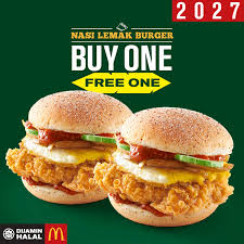 Heat oil, dip the marinated chicken in the flour mix and shake off excess flour. Enjoy Mcdonald S Nasi Lemak Burger Buy 1 Free 1 Promo This Week