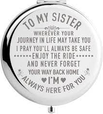 On any special occasion like a birthday, valentine, mother's day; Amazon Com Sister Gifts From Sister Brother Sisters Birthday Gift Ideas For Girls Engraved Gifts For Mothers Day Graduation Present For Her Silver To My Sister 2 6inch Kitchen Dining