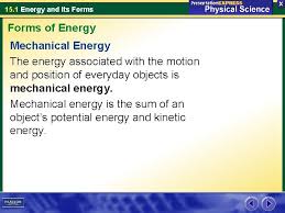 It is the macroscopic energy associated with a system. 15 1 Energy And Its Forms In An