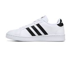 Black And White Shoes For Girls Adidas Grand Court Sneaker White Black Adidas White Sneakers Adidas White Shoes Adidas Shoes Mens