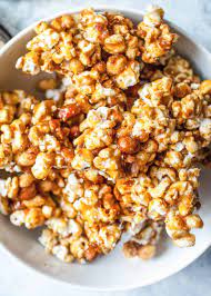 Spicy Caramel Popcorn Clusters Recipe Caramel Popcorn Spicy Popcorn Recipes Spicy Recipes