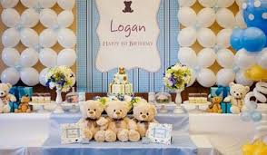 Birthday Party Ideas At Home For 1 Year Old Boy Picnic With Teddy Bears Party First Birthday Party Decorations 1st Birthday Party Decorations First Birthday Party Themes