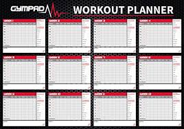 Gympad 12 Week Fitness Workout Planner Premium Quality A2 Wall Chart Poster