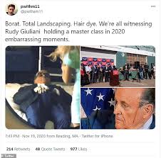 Former new york city mayor rudy giuliani, personal attorney to u.s. Rudy Giuliani Press Conference Inspires A Wave Of Hilarious Memes Daily Mail Online