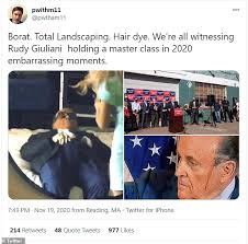 For sure, these rudy giuliani memes are a hoot. Rudy Giuliani Press Conference Inspires A Wave Of Hilarious Memes Daily Mail Online