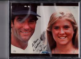 One of my favorite pictures of Monica. With Steve Garvey, spring training.