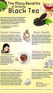 The Many Benefits Of Drinking Black Tea Infographic Tea Infographic Tea Benefits Tea Health Benefits