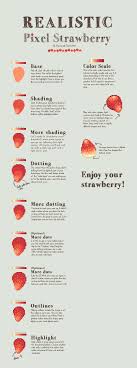 Realistic Pixel Strawberry Tutorial By Kiyorin Deviantart Com On Deviantart Pixel Art Tutorial Pixel Art Pixel Art Design