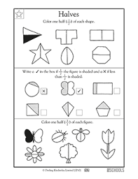 This is a free preview of our premium 1st grade math worksheets collection. Halves 1st Grade Math Worksheet Greatschools